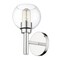 Z-Lite Sutton Wall Sconce, 1-Light, 6 In.W x 7 In.L x 10.25 In.H, Chrome/Clear 7502-1S-CH - alternate 4
